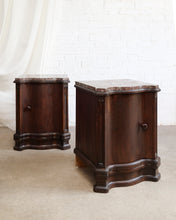 Load image into Gallery viewer, Art Deco Bedside Tables With Pink Marble
