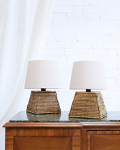 Load image into Gallery viewer, Pair Of Rattan Lamps
