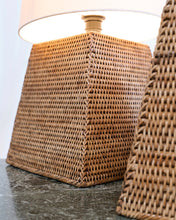 Load image into Gallery viewer, Pair Of Large Basket Weave Lamps
