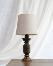 Load image into Gallery viewer, Hand Turned French Wooden Lamp With Copper Base
