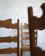 Load image into Gallery viewer, Rush Seat Ladder Back Dining Chairs
