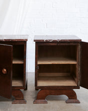 Load image into Gallery viewer, Red Marble Top Bedside Tables
