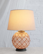 Load image into Gallery viewer, 1930's French Glass Lamp with Flower Pattern
