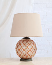 Load image into Gallery viewer, 1930's French Glass Lamp with Flower Pattern
