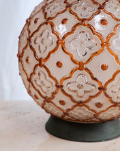 Load image into Gallery viewer, 1930's French Glass Lamp with Flower Pattern
