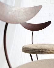 Load image into Gallery viewer, Pair Of Sculptural Wrought Iron Bar Stools By Pescatore
