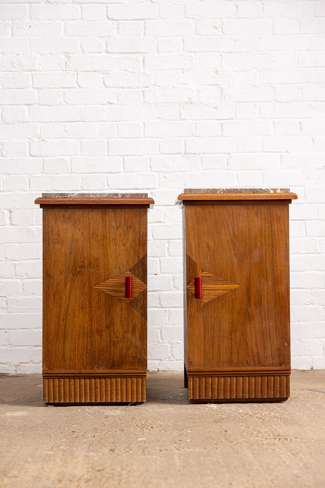 Art Deco Marble Top Bedsides