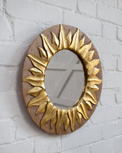Load image into Gallery viewer, Wooden Sun Mirror
