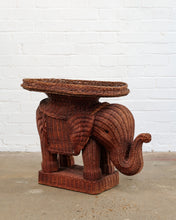 Load image into Gallery viewer, French Wicker elephant Side Table
