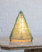 Load image into Gallery viewer, FRENCH GLASS PYRAMID TABLE LAMP
