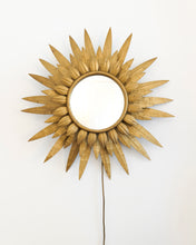 Load image into Gallery viewer, Illuminated Sun Mirror by Ferro Arte
