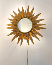 Load image into Gallery viewer, Illuminated Sun Mirror by Ferro Arte
