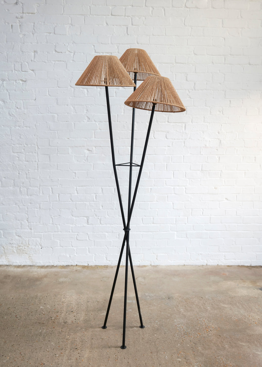 FRENCH TRIPOD FLOOR STANDING LAMP