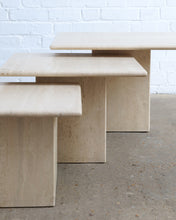 Load image into Gallery viewer, SET OF NESTING TRAVERTINE TABLES
