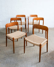 Load image into Gallery viewer, Niels O. Møllers Model 75 Paper Cord Dining Chairs set of four 
