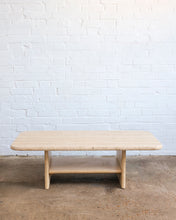 Load image into Gallery viewer, TRAVERTINE COFFEE TABLE WITH SHELF
