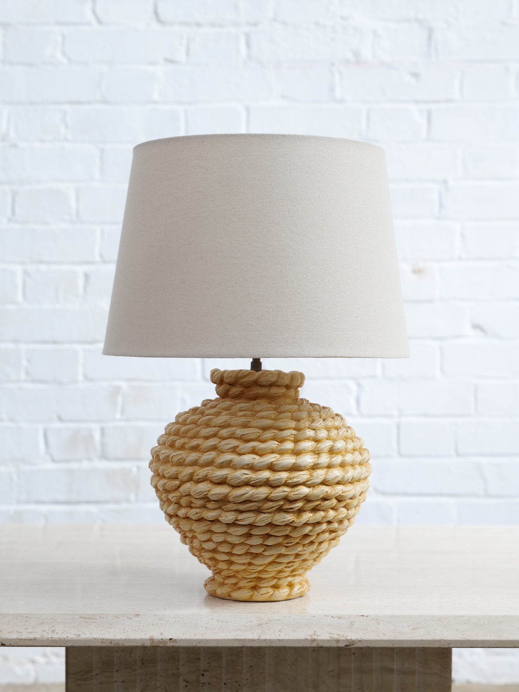 Large Ceramic Woven Lamp