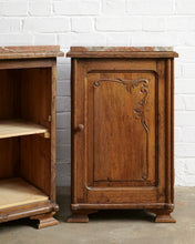 Load image into Gallery viewer, PAIR OF MARBLE TOP DECO BEDSIDE TABLES
