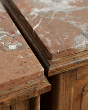 Load image into Gallery viewer, PAIR OF MARBLE TOP DECO BEDSIDE TABLES
