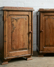 Load image into Gallery viewer, PAIR OF MARBLE TOP DECO BEDSIDE TABLES
