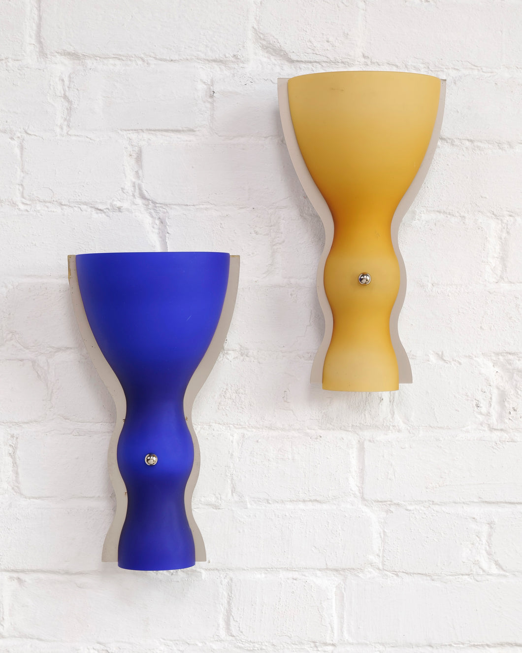 ITALIAN FROSTED GLASS 80’s WALL SCONCES