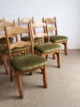 Load image into Gallery viewer, A Set Of 6 Razor Back Oak Chairs
