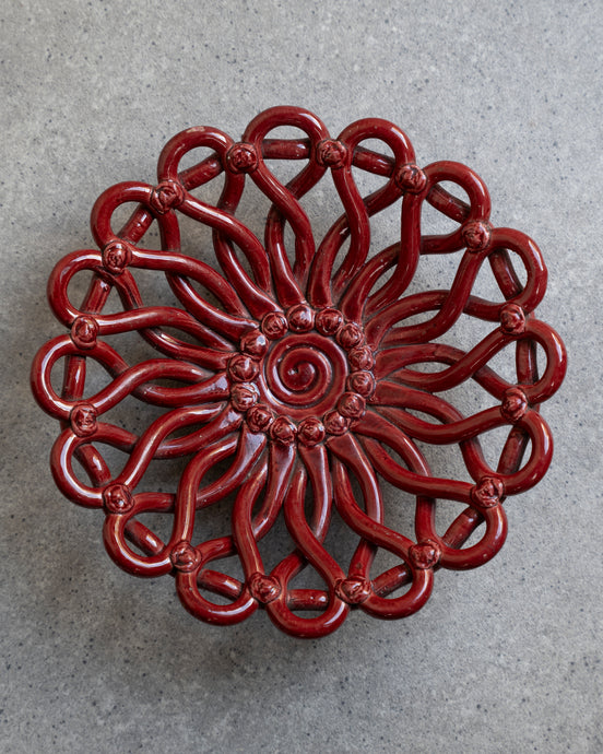 Vallauris red ceramic dish 