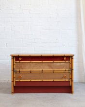 Load image into Gallery viewer, red formica vintage chest of drawers French furniture 
