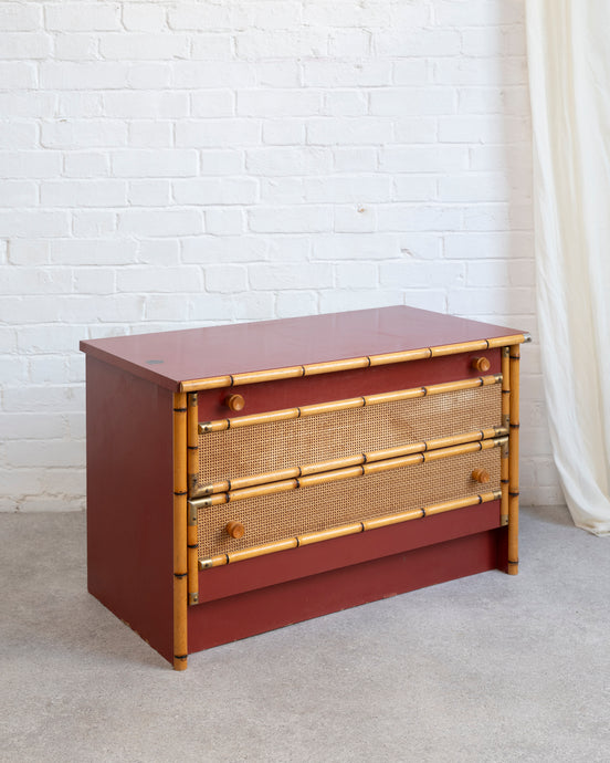 red formica vintage chest of drawers French furniture 