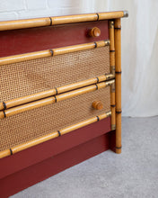 Load image into Gallery viewer, French Red Formica and Bamboo Drawers
