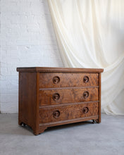 Load image into Gallery viewer, antique Oak Chst of drawers on castors 
