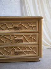 Load image into Gallery viewer, Pencil Reed and Travertine Chest Of Drawers
