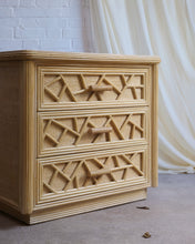 Load image into Gallery viewer, Pencil Reed and Travertine Chest Of Drawers
