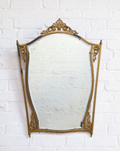 Load image into Gallery viewer, Decorative Brass Art Deco Mirror
