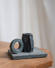Load image into Gallery viewer, Brutalist Slate candle holder
