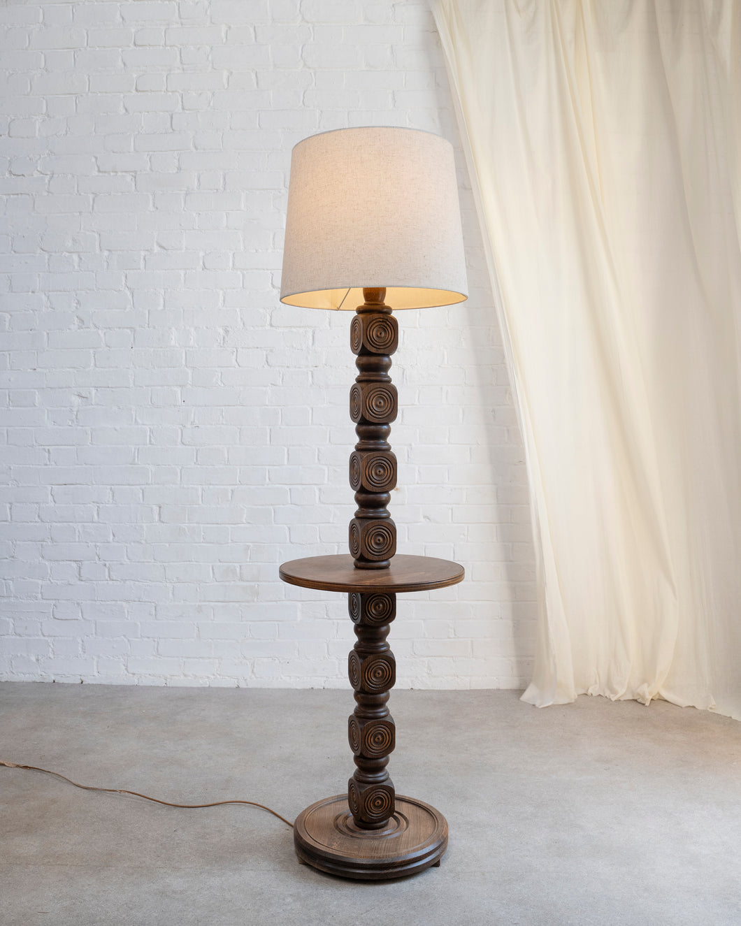 Brutalist Geometric Form Floor Lamp In The Style Of Charles Dudouyt