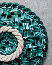 Load image into Gallery viewer, Ceramic Jade Green Vallauris Pedestal dish
