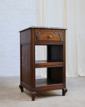 Load image into Gallery viewer, Oak Marble Top Bedside Tables
