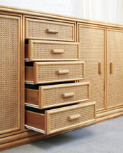 Load image into Gallery viewer, Cane and Bamboo Modular Sideboard
