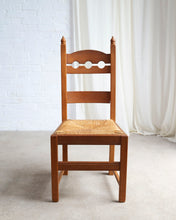 Load image into Gallery viewer, Set of 6 Razor Back Dining Chairs With Rush Seats
