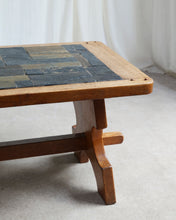 Load image into Gallery viewer, Brutalist Oak And Slate Coffee Table
