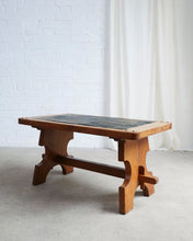 Load image into Gallery viewer, Brutalist Oak And Slate Coffee Table
