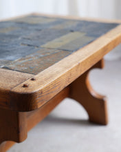 Load image into Gallery viewer, Brutalist Oak And Slate Coffee Table
