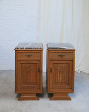 Load image into Gallery viewer, Deco Marble Top Bedside Tables
