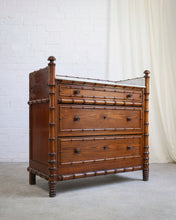 Load image into Gallery viewer, French Faux Bamboo Marble top Chest of Drawers

