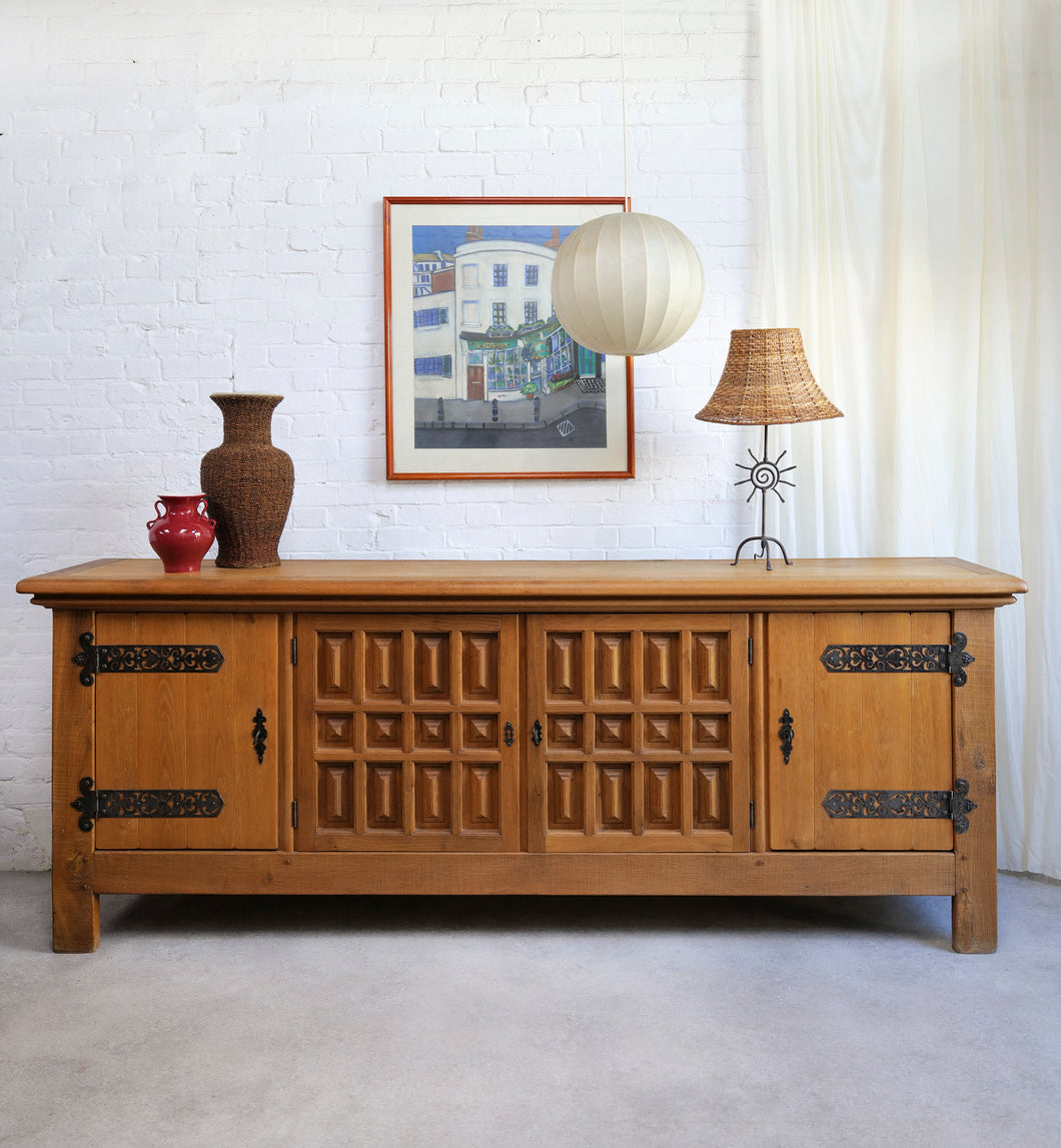 Brutalist Oak Sideboard