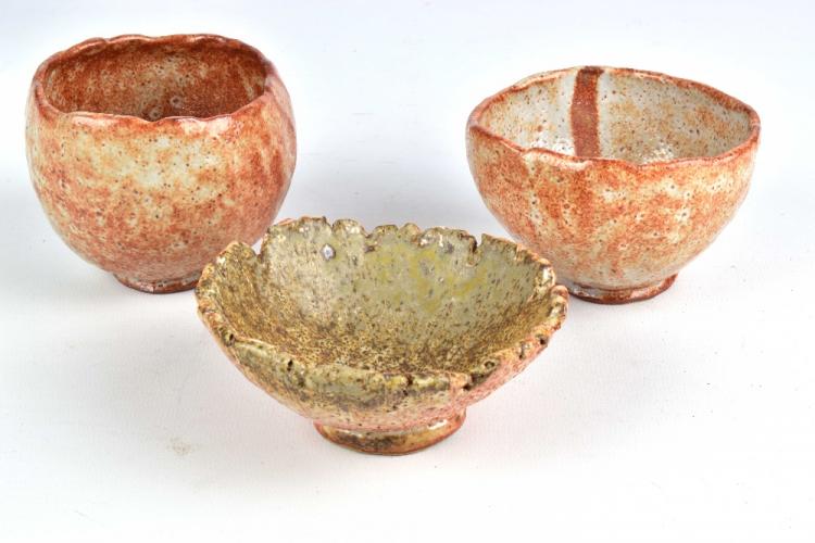 Sodafired Stoneware Small Bowls By Ceramic Artist Chad Steve