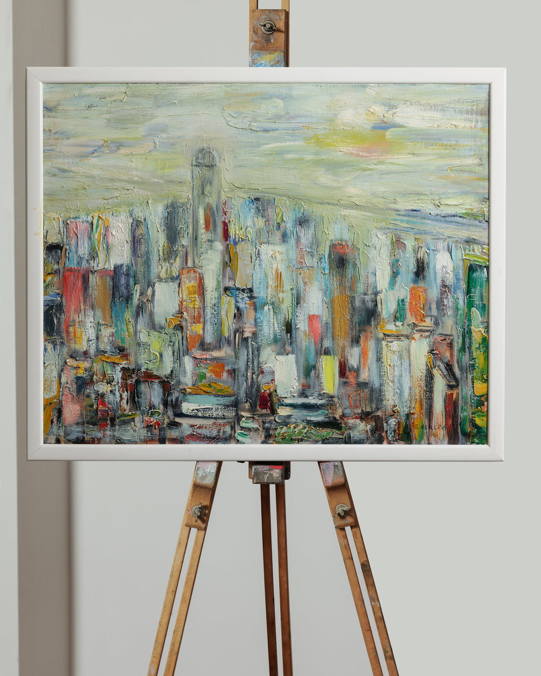 Framed Abstract Landscape Painting