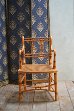 Load image into Gallery viewer, Regency Style Faux Bamboo Open Armchair
