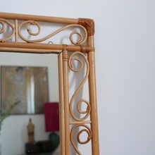 Load image into Gallery viewer, Wall Hanging 1970s Bamboo And Cane Mirror
